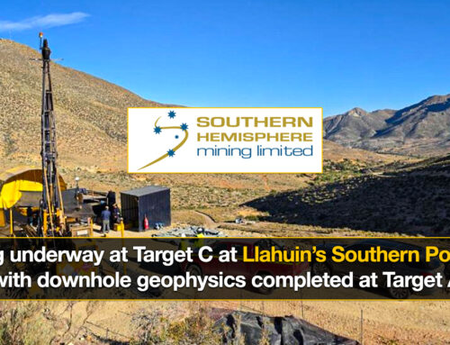 Drilling underway at Target C, with downhole geophysics completed at Target A within Llahuin’s Southern Porphyry